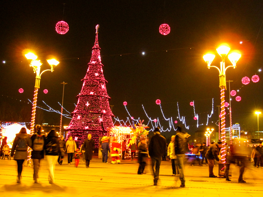 Skopje, Macedonia, Christmas Eve 2008