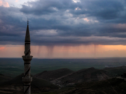 Distant Rain in Mardin, Turkey