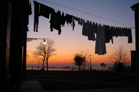 Laundry at Sunset, Burano