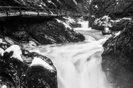 Waters of Vintgar Gorge, Winter