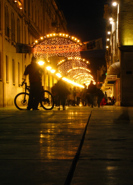 Streets of Split, Croatia at Night