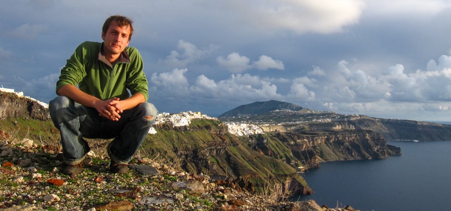 The Author, Santorini, Greece