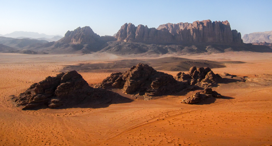 Sunset Atop a Mountain, Wadi Rum Desert, Jordan