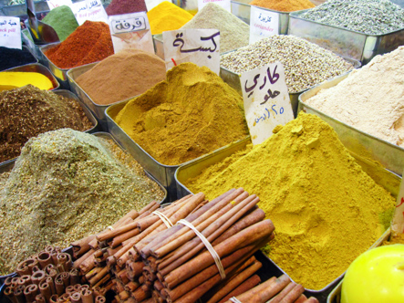 Spices in the Bazaar, Damascus, Syria