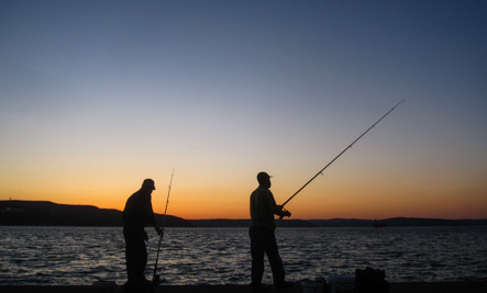 Fishing in the Dardanelles, Canakkale, Turkey