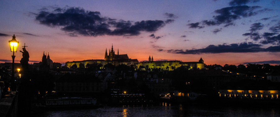 View of Prague Castle at Night